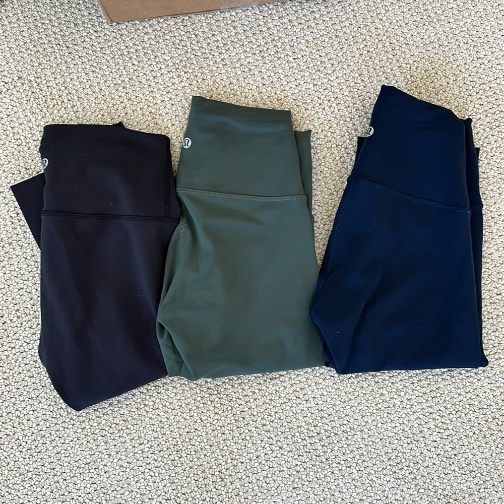 Lululemon wunder train bundle black/green/navy